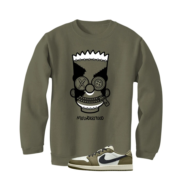 Air Jordan 1 Low OG Medium Olive Matching T-Shirt, Sweatshirts & Hoodies Military Green T-Shirt (Misunderstood)| illcurrency - Image 4