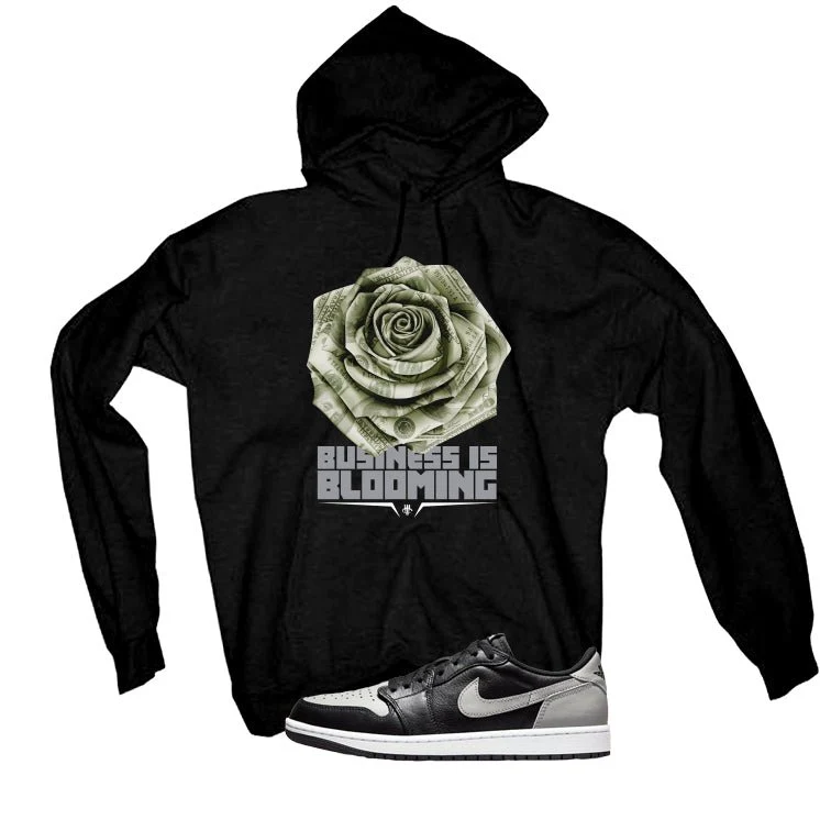 Air Jordan 1 Low OG Shadow Black T-Shirt (Business is Blooming) - Image 3