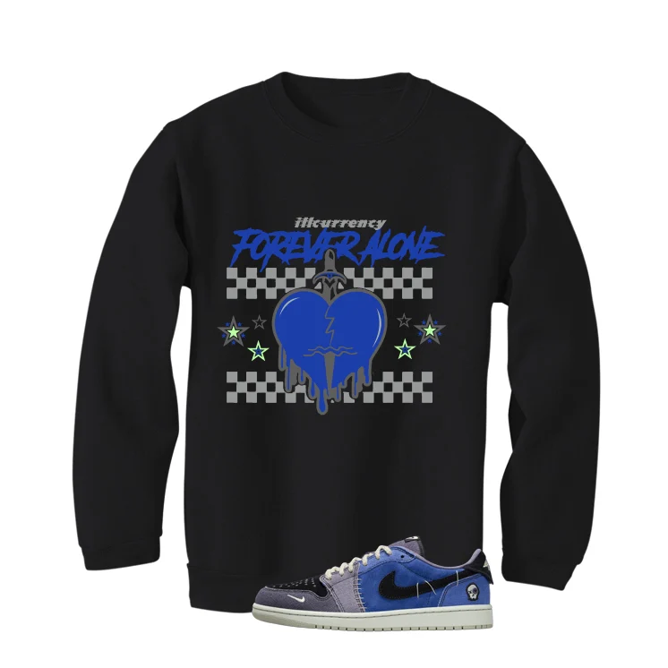 Air Jordan 1 Low OG Voodoo Alternate Matching T-Shirt, Sweatshirts & Hoodies Black T-Shirt (Forever Alone)| illcurrency - Image 3