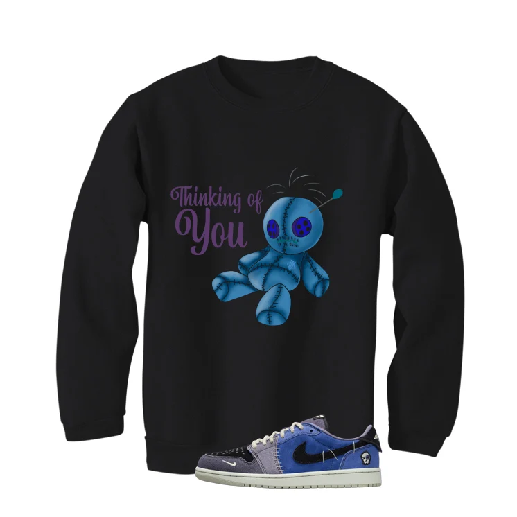 Air Jordan 1 Low OG Voodoo Alternate Matching T-Shirt, Sweatshirts & Hoodies Black T-Shirt (Thinking Of You)| illcurrency - Image 4