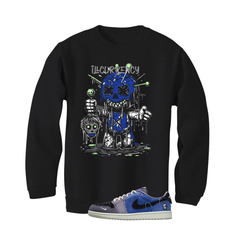 Air Jordan 1 Low OG Voodoo Alternate Matching T-Shirt, Sweatshirts & Hoodies Black T-Shirt (Voodoo Doll)| illcurrency - Image 4