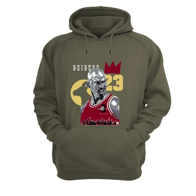 Air Jordan 1 Low OG "Year of the Dragon"  | illcurrency Military Green T-Shirt (Chicago 23) - Image 3