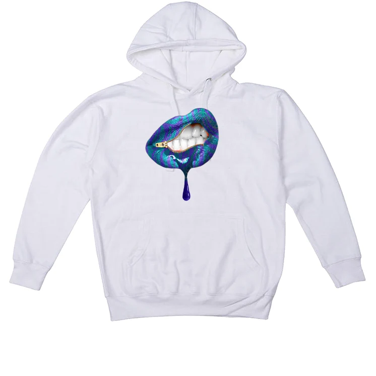 Air Jordan 1 Mid Black Grape | ILLCURRENCY White T-Shirt (LIPS UNSEALED) - Image 3