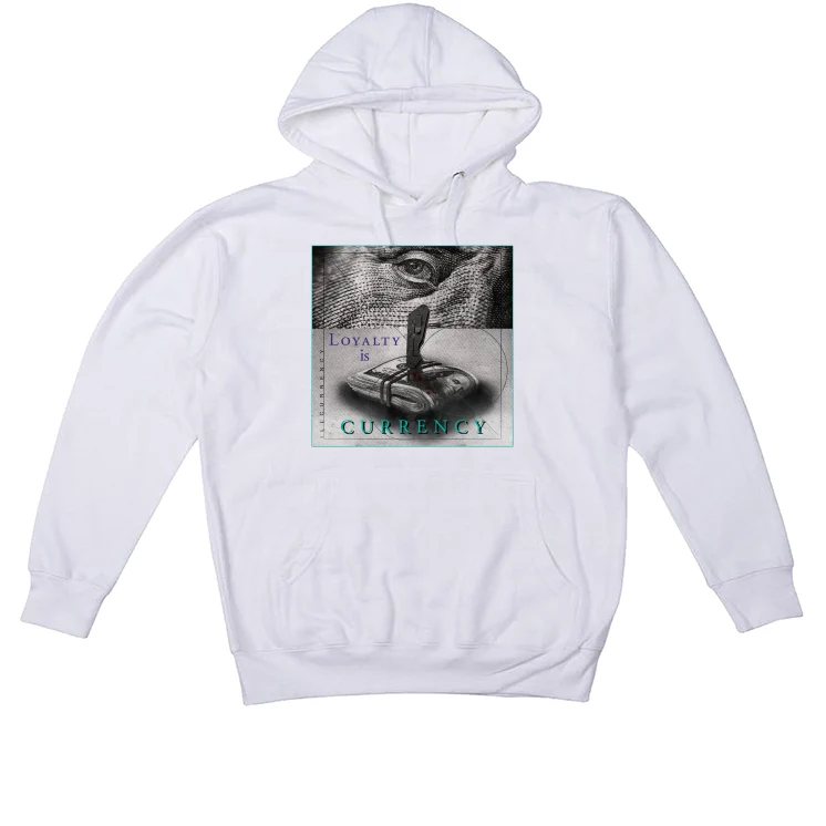 Air Jordan 1 Mid Black Grape | ILLCURRENCY White T-Shirt (LOYALTY IS CURRENCY) - Image 3