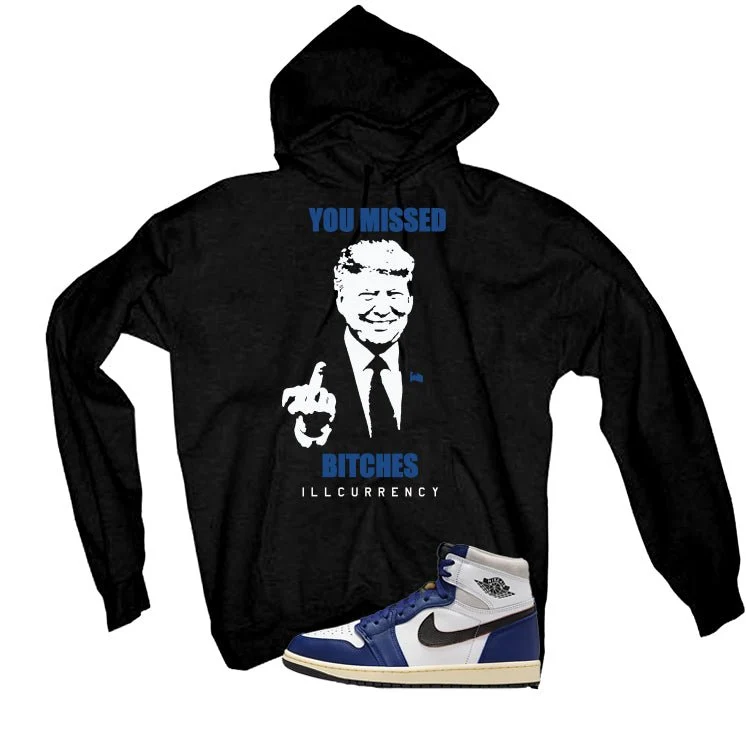 Air Jordan 1 Rare Air Deep Royal Blue Black T-Shirt (Trump you missed)| illcurrency - Image 3