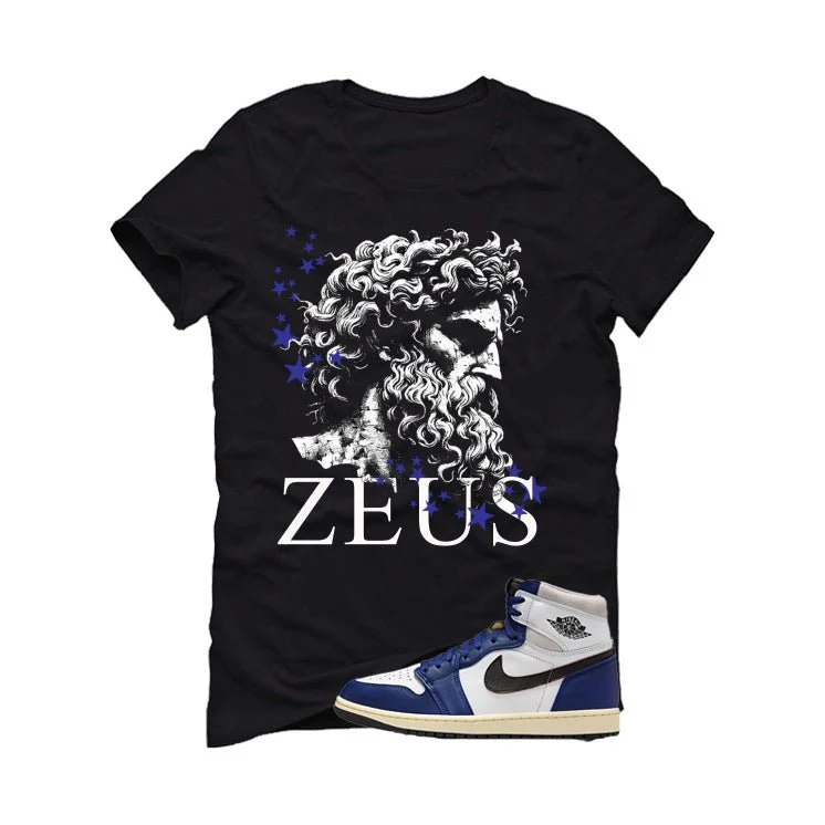 Air Jordan 1 Rare Air Deep Royal Blue Black T-Shirt (Zeus)| illcurrency - Image 2