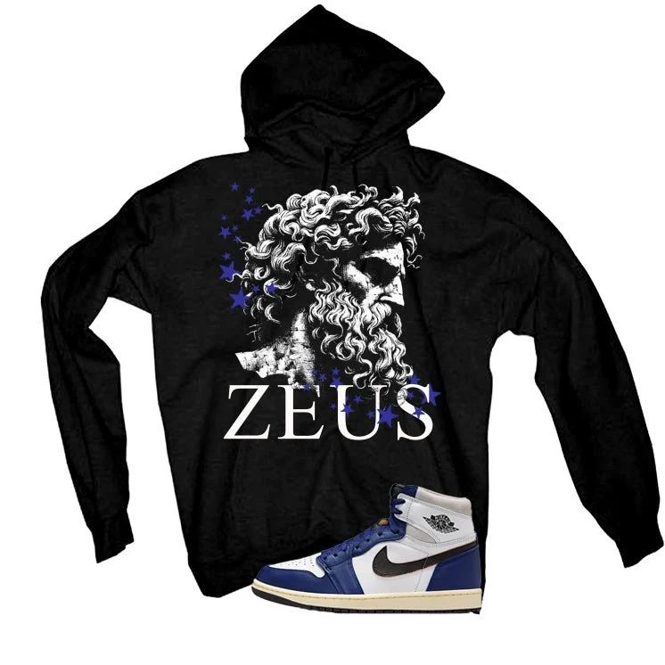 Air Jordan 1 Rare Air Deep Royal Blue Black T-Shirt (Zeus)| illcurrency - Image 3