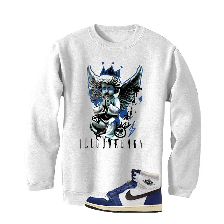 Air Jordan 1 Rare Air Deep Royal Blue White T-Shirt (Graffiti Angel)| illcurrency - Image 4