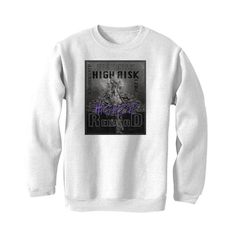 Air Jordan 1 Retro High OG “Court Purple” 2021 White T-Shirt (HIGHER REWARD) - Image 4