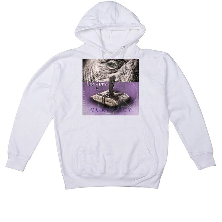 Air Jordan 1 Retro High OG “Court Purple” 2021 White T-Shirt (LOYALTY IS CURRENCY) - Image 3