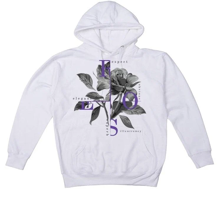 Air Jordan 1 Retro High OG “Court Purple” White T-Shirt (Roses) - Image 3