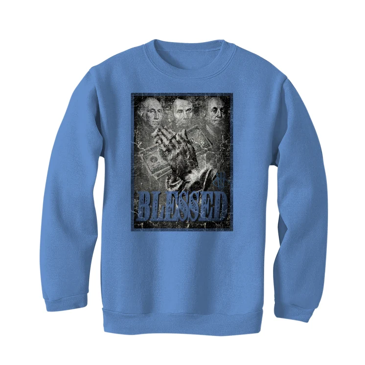 Air Jordan 1 Retro High OG “Denim” Carolina Blue T-Shirt (BLESSED) - Image 4