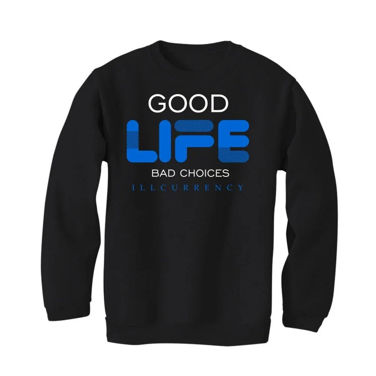 Air Jordan 1 Royal Reimagined | Illcurrency Black T-Shirt (Bad Choices) - Image 4