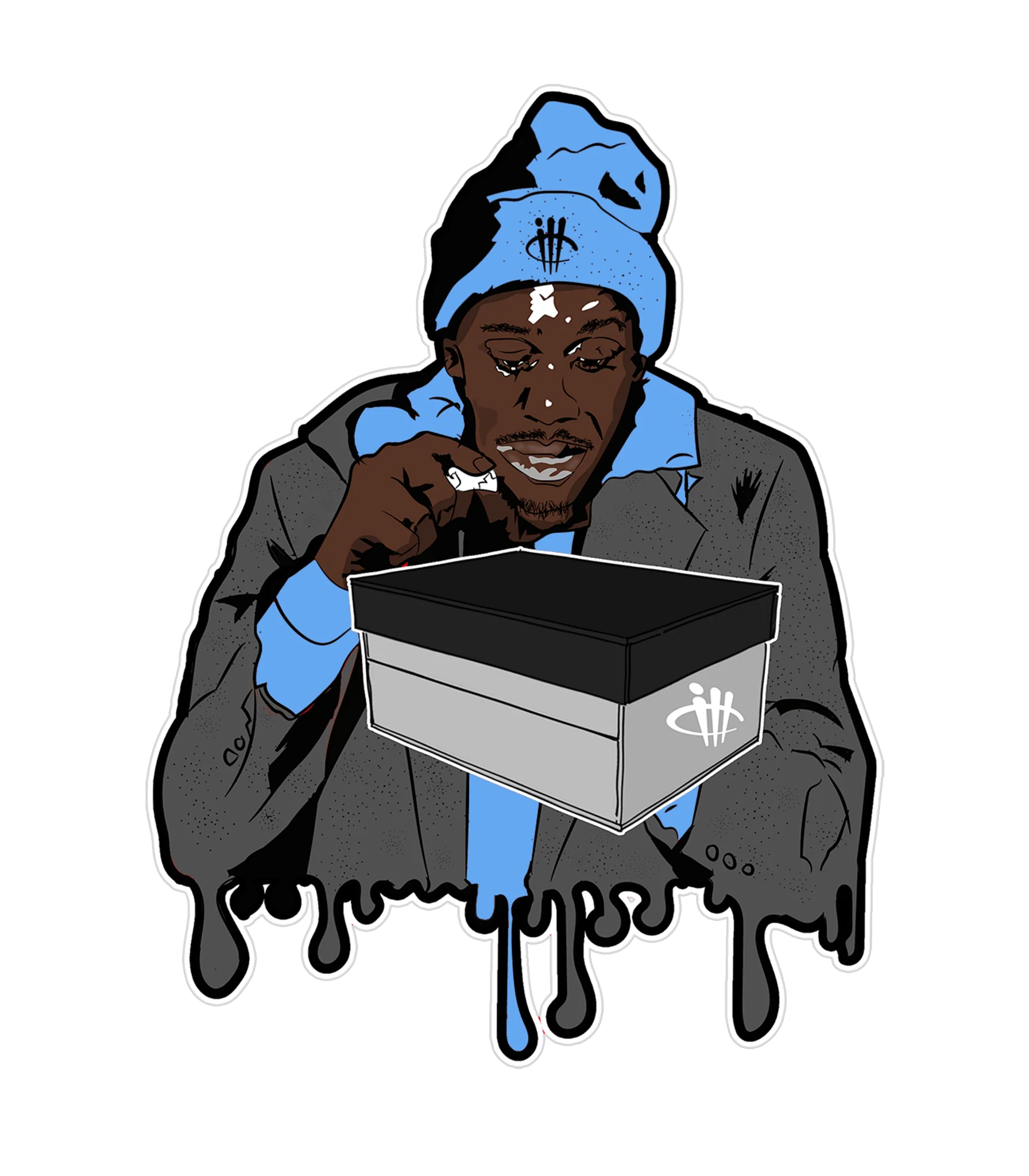 Air Jordan 1 "UNC Toe" | illcurrency Black T-Shirt (UNCENSORED)