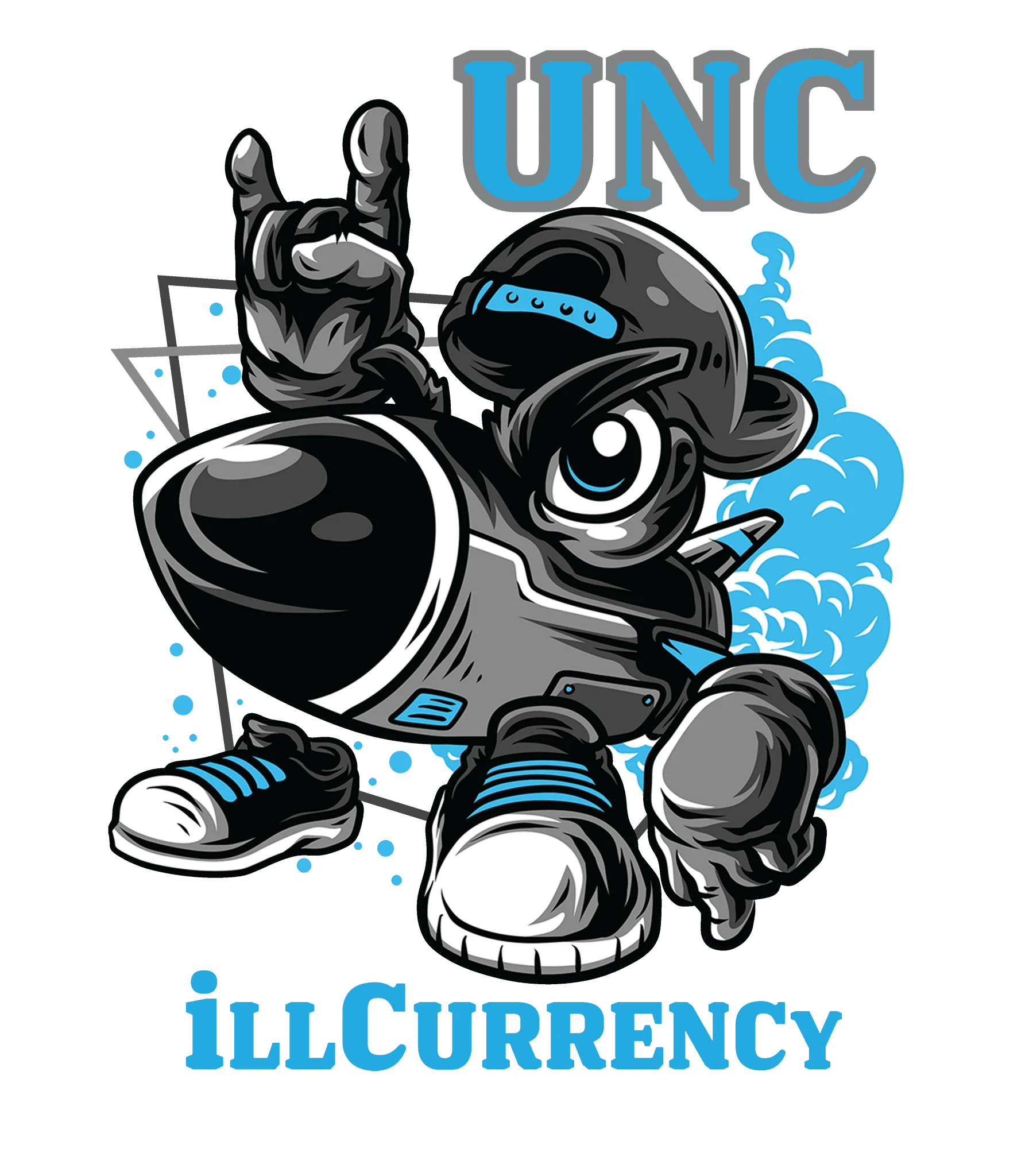 Air Jordan 1 "UNC Toe" | illcurrency White T-Shirt (UNC ROCKS)