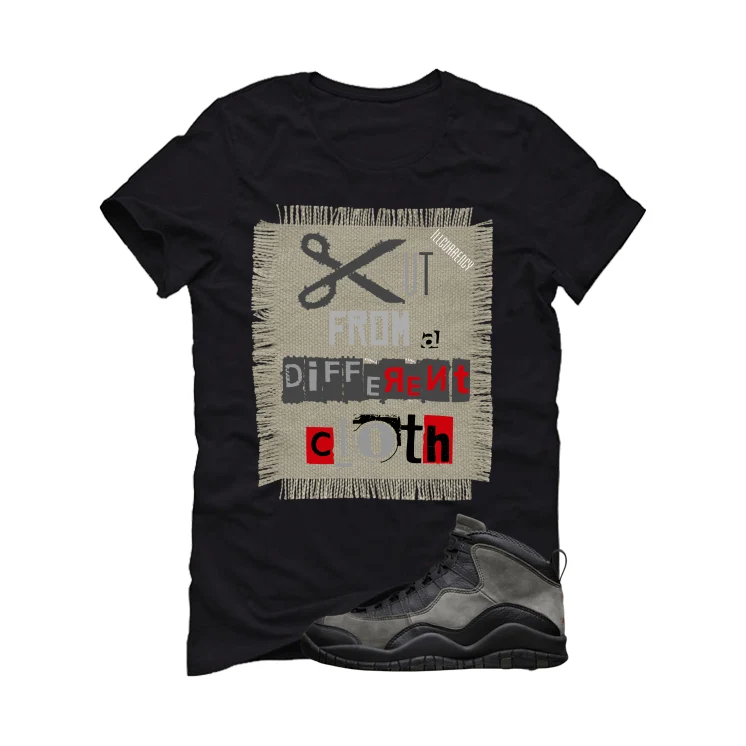 Air Jordan 10 Shadow Matching T-Shirt, Sweatshirts & Hoodies Black T-Shirt (Cut from a different cloth)| illcurrency - Image 2