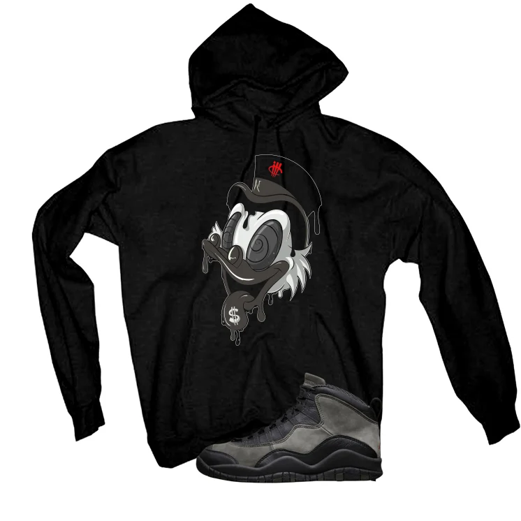 Air Jordan 10 Shadow Matching T-Shirt, Sweatshirts & Hoodies Black T-Shirt (Money Duck)| illcurrency - Image 3