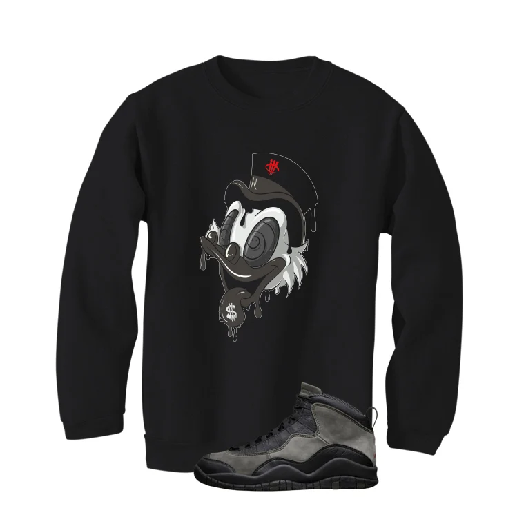 Air Jordan 10 Shadow Matching T-Shirt, Sweatshirts & Hoodies Black T-Shirt (Money Duck)| illcurrency - Image 4