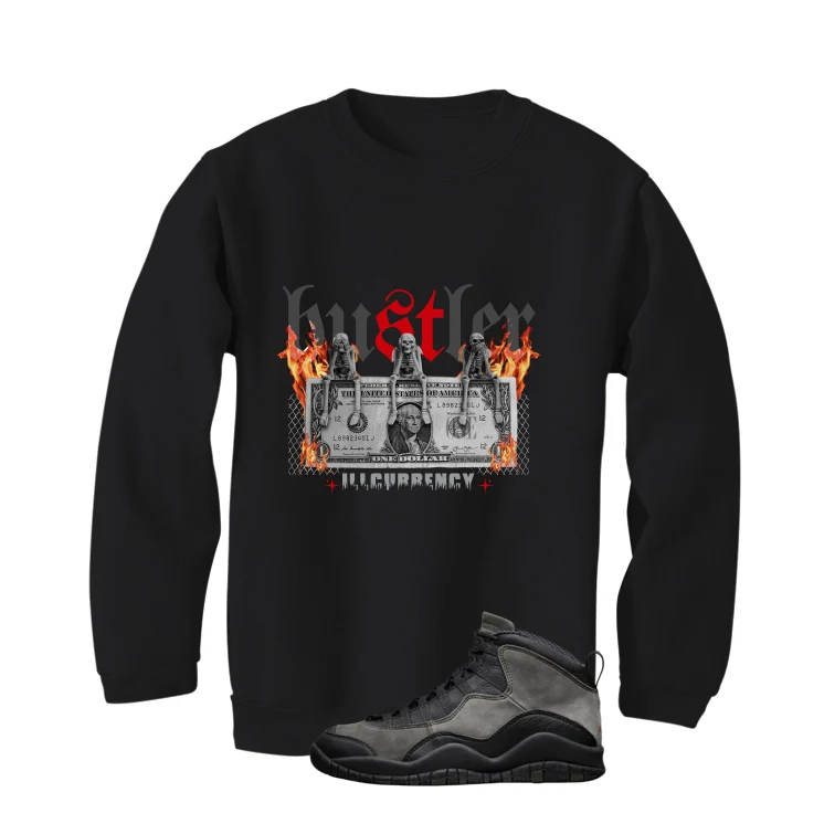 Air Jordan 10 Shadow Matching T-Shirt, Sweatshirts & Hoodies Black T-Shirt (See No Evil Hustler)| illcurrency - Image 4