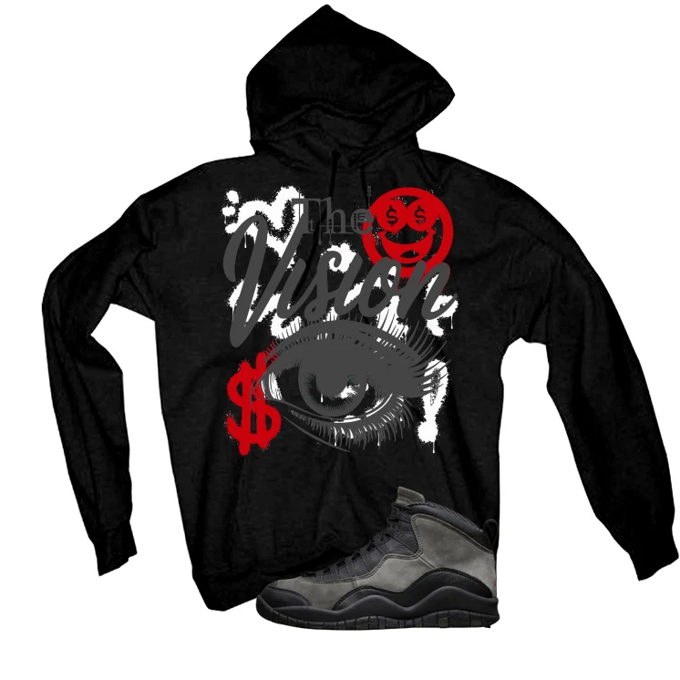 Air Jordan 10 Shadow Matching T-Shirt, Sweatshirts & Hoodies Black T-Shirt (The Vision)| illcurrency - Image 3