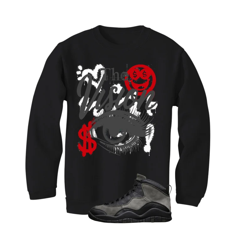 Air Jordan 10 Shadow Matching T-Shirt, Sweatshirts & Hoodies Black T-Shirt (The Vision)| illcurrency - Image 4