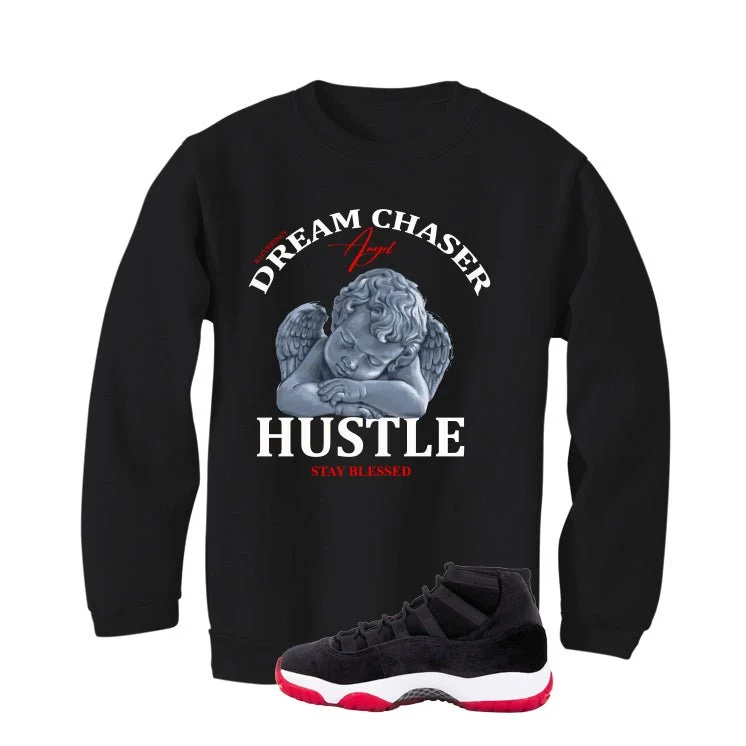 Air Jordan 11 Bred Velvet Black T-Shirt (Dream Chaser Angel)| illcurrency - Image 4