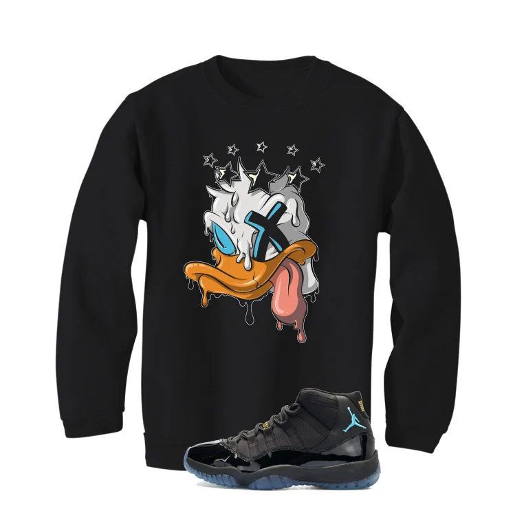 Air Jordan 11 Gamma Blue Matching T-Shirt, Sweatshirts & Hoodies Black T-Shirt (Ducked)| illcurrency - Image 4