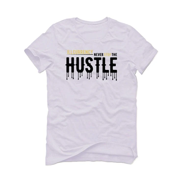 Air Jordan 11 Gratitude | ILLCURRENCY White T-Shirt (Never stop the hustle) - Image 2