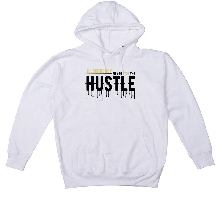 Air Jordan 11 Gratitude | ILLCURRENCY White T-Shirt (Never stop the hustle) - Image 3