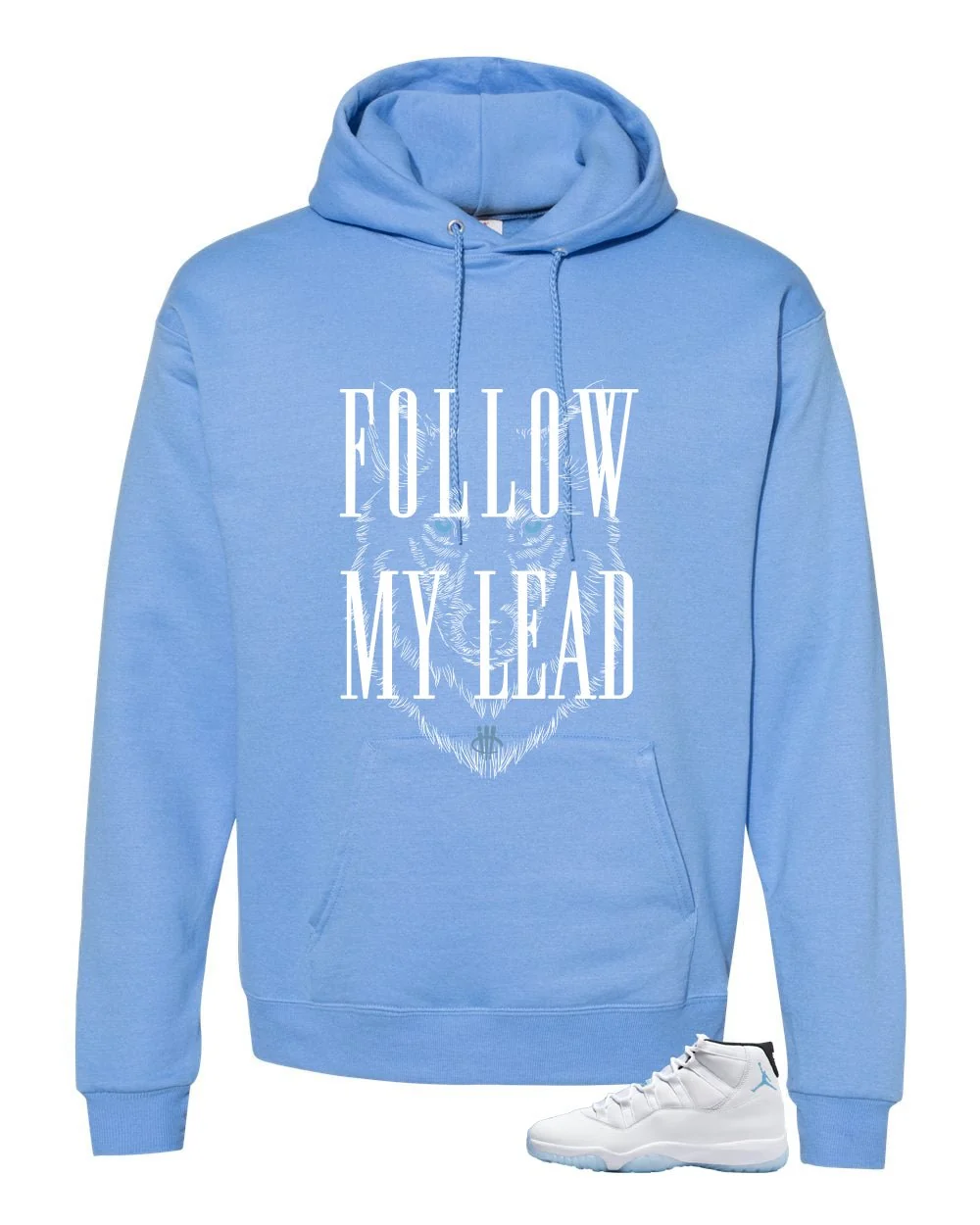 Air Jordan 11 Legend Blue Carolina Blue T-Shirt (Follow My Lead)| illcurrency - Image 3