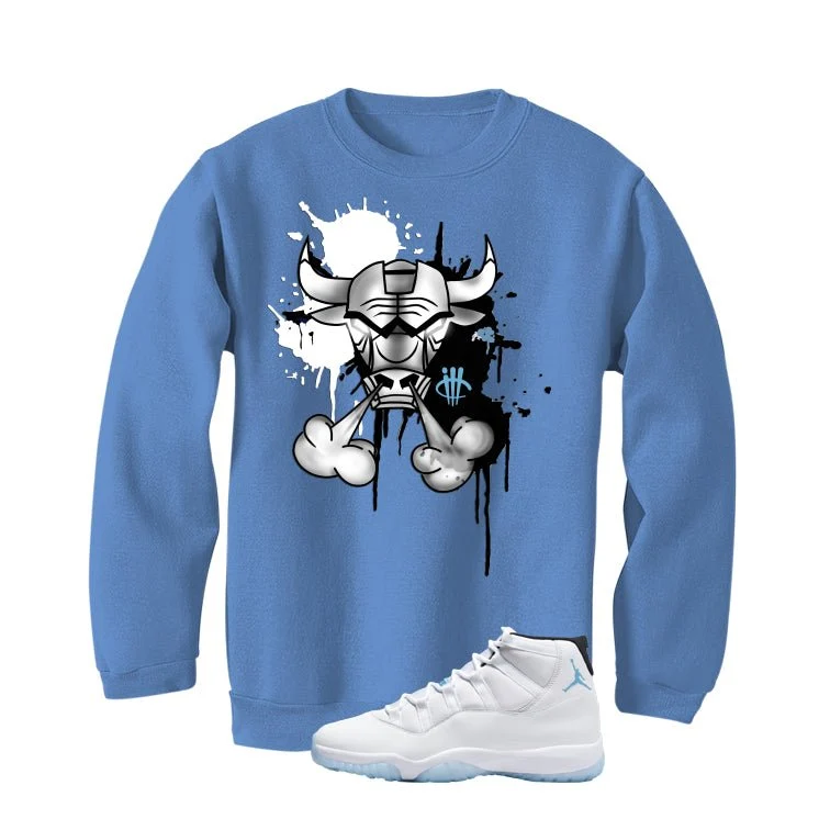 Air Jordan 11 Legend Blue Carolina Blue T-Shirt (Iron Bull)| illcurrency - Image 4