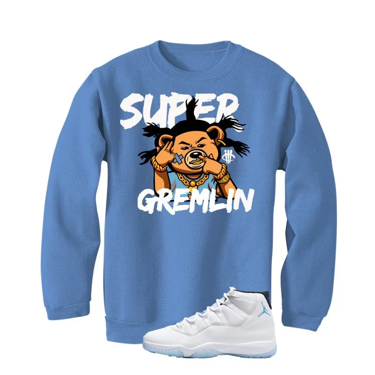 Air Jordan 11 Legend Blue Carolina Blue T-Shirt (Super Gremlin)| illcurrency - Image 4