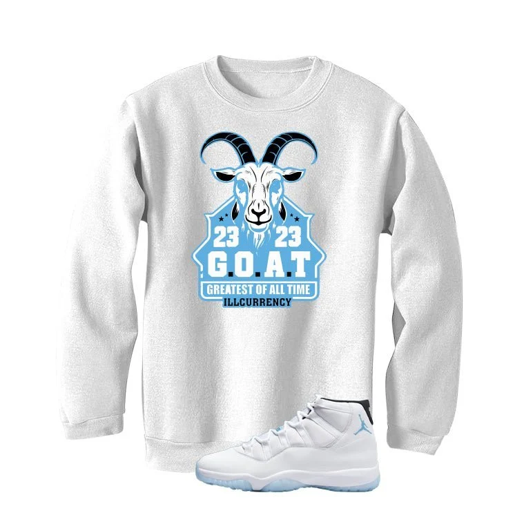 Air Jordan 11 Legend Blue White T-Shirt (GOAT 23)| illcurrency - Image 4