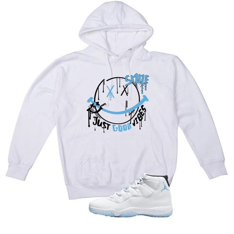 Air Jordan 11 Legend Blue White T-Shirt (Smile)| illcurrency - Image 3