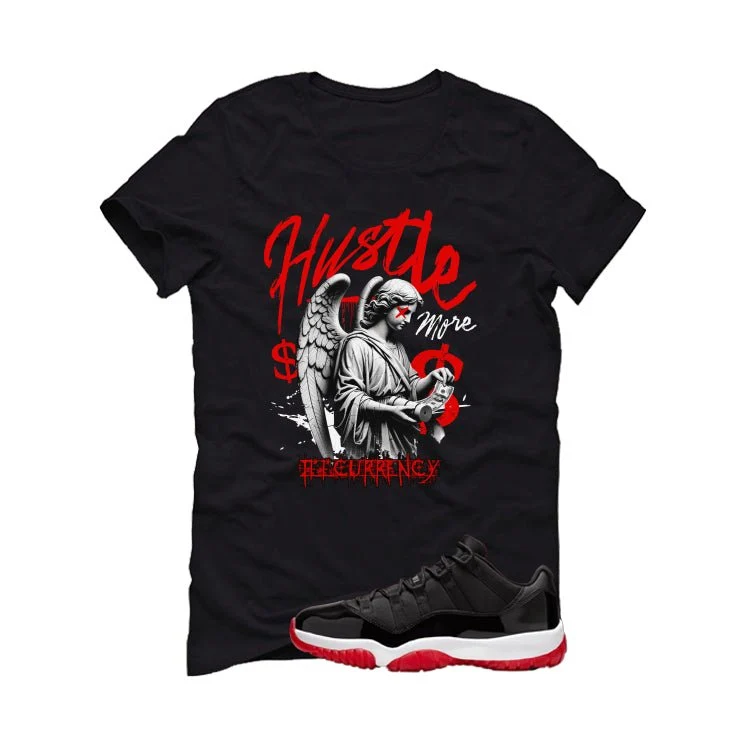 Air Jordan 11 Low Bred Black T-Shirt (Hustle More)| illcurrency - Image 2