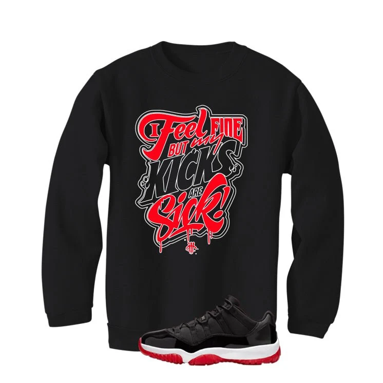 Air Jordan 11 Low Bred Black T-Shirt (Kicks Are Sick)| illcurrency - Image 4