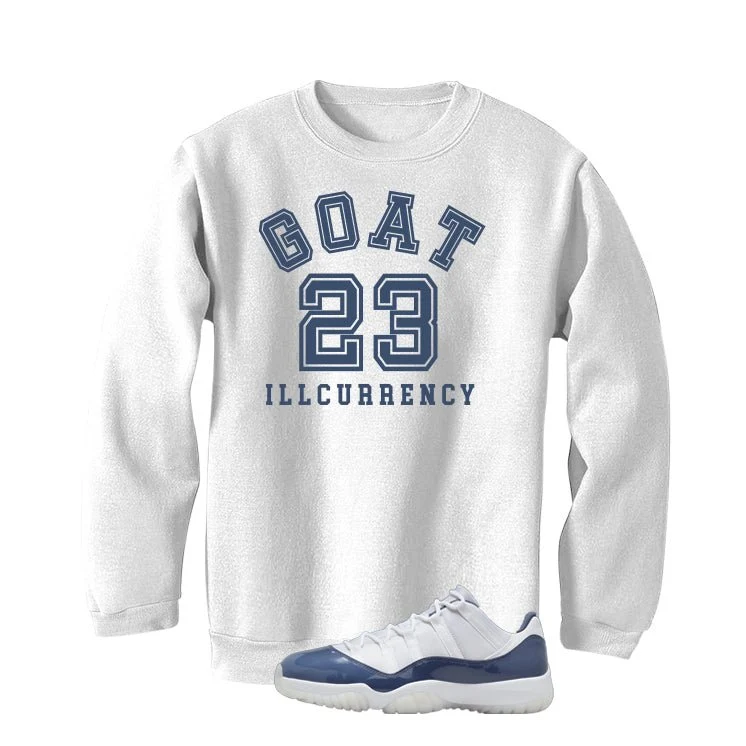 Air Jordan 11 Low Diffused Blue White T-Shirt (GOAT 23)| illcurrency - Image 4