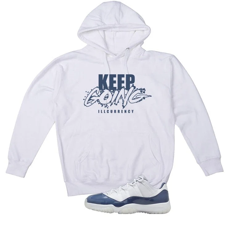 Air Jordan 11 Low Diffused Blue White T-Shirt (keep Going)| illcurrency - Image 3