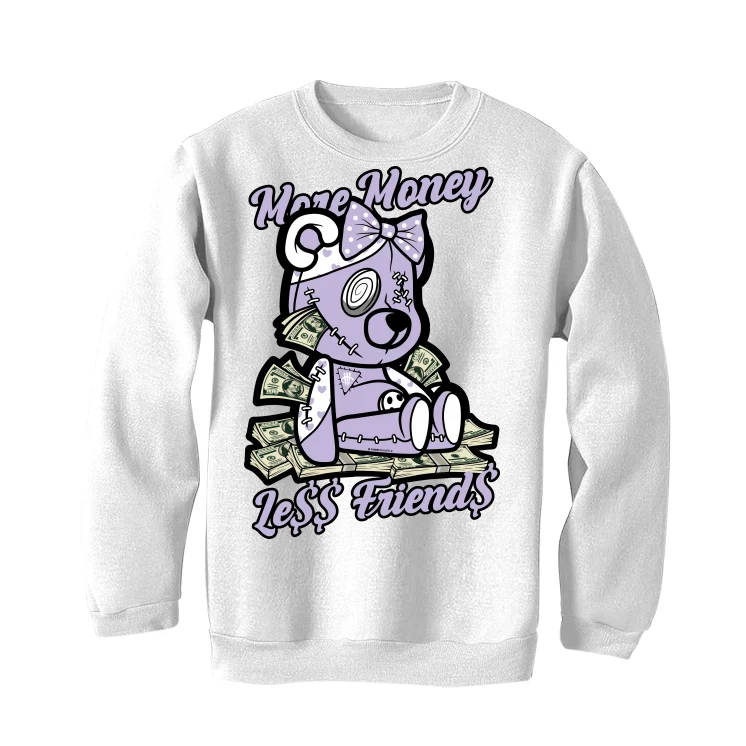 Air Jordan 11 Low "Pure Violet" | illcurrency White T-Shirt (more money) - Image 4