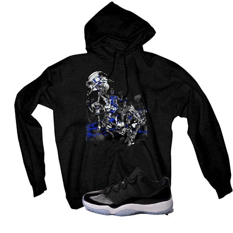 Air Jordan 11 Low “Space Jam” | illcurrency Black T-Shirt (Alien Attack) - Image 3