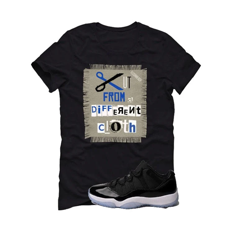 Air Jordan 11 Low “Space Jam” | illcurrency Black T-Shirt (Cut from a different cloth) - Image 2