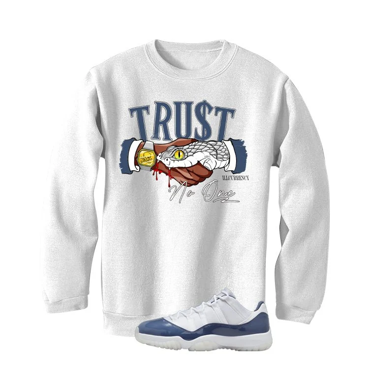 Air Jordan 11 Low Diffused Blue White T-Shirt (TRUST NO ONE)| illcurrency - Image 4