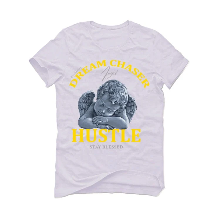 Air Jordan 11 Low WMNS “Yellow Snakeskin” White T-Shirt (Dream Chaser Angel) - Image 2