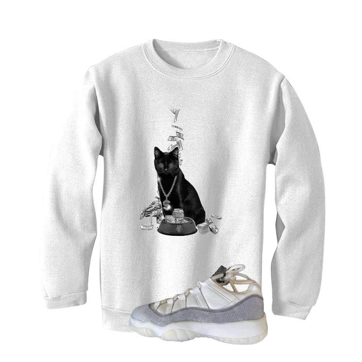 Air Jordan 11 Low Year Of The Snake White T-Shirt (Money Cat)| illcurrency - Image 4