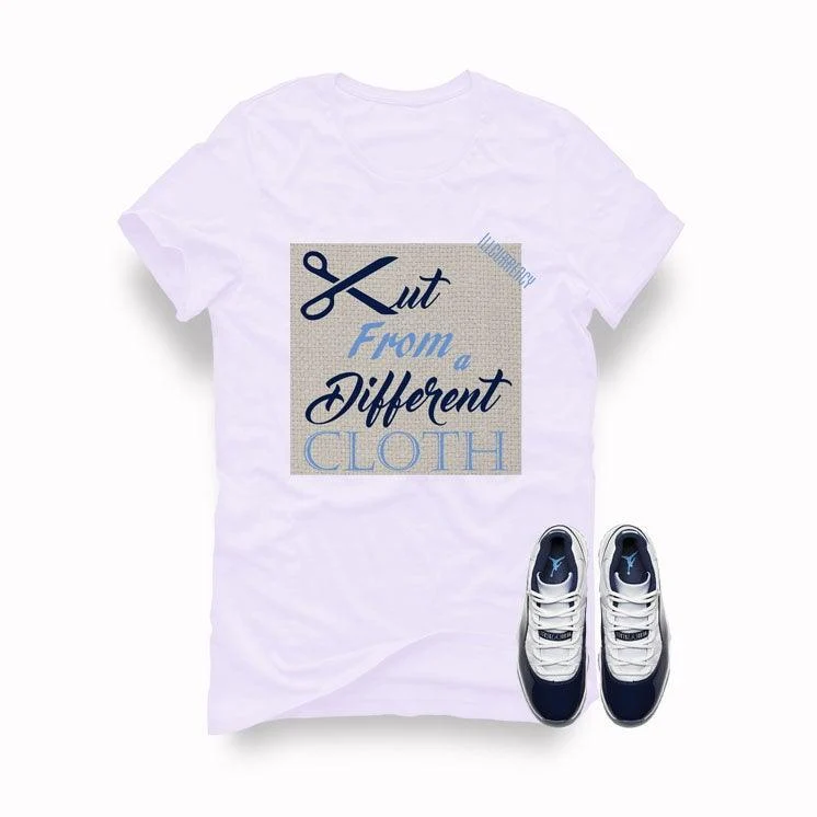Air Jordan 11 (Midnight Navy) White T (Cut from a different cloth) - Image 2
