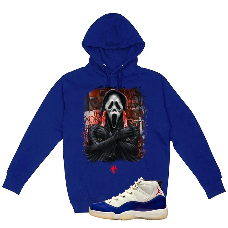 Air Jordan 11 Rare Air Matching T-Shirt, Sweatshirts & Hoodies Royal Blue T-Shirt (Ghostface)| illcurrency - Image 3