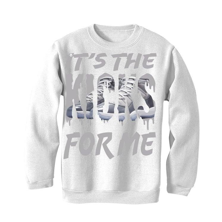 Air Jordan 11 Retro 'Cool Grey' 2021 White T-Shirt (It’s The Kicks For Me) - Image 4