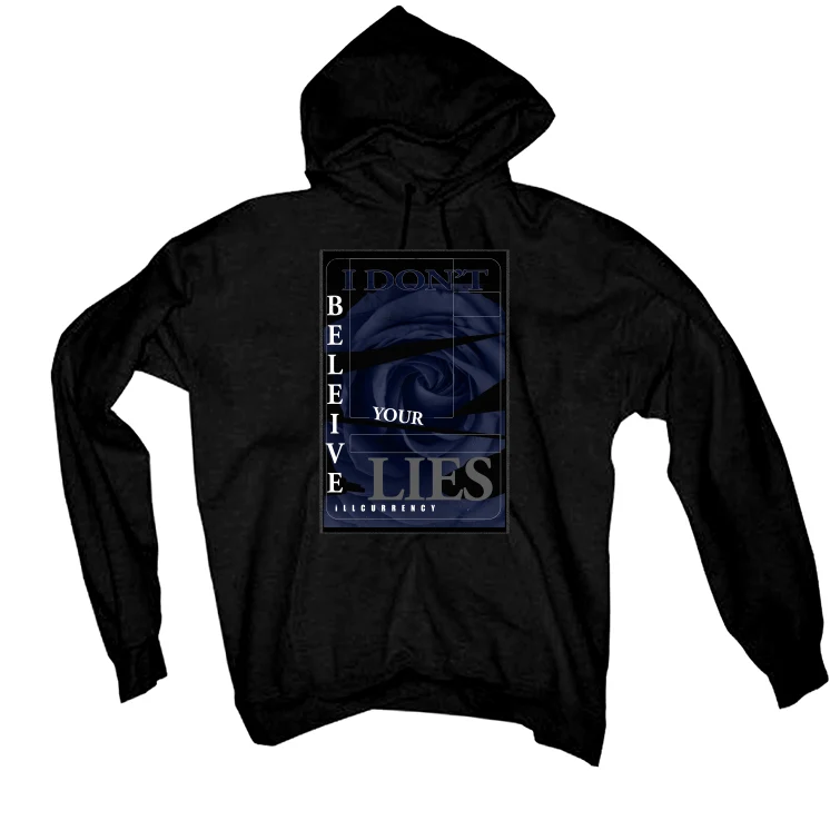 Air Jordan 11 WMNS “Midnight Navy” Black T-Shirt (I DON'T BELIEVE YOUR LIES) - Image 3