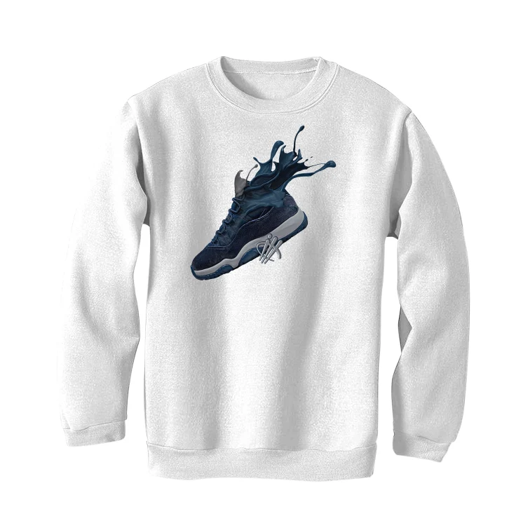 Air Jordan 11 WMNS “Midnight Navy” White T-Shirt (SPLASH SHOE) - Image 4