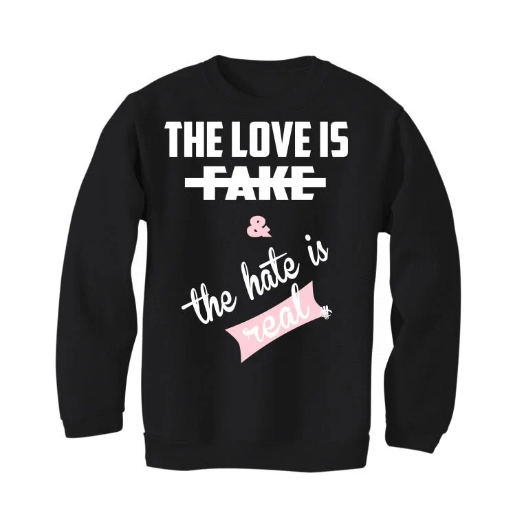 Air Jordan 11 WMNS “Neapolitan” | illcurrency Black T-Shirt (Love is Fake) - Image 4